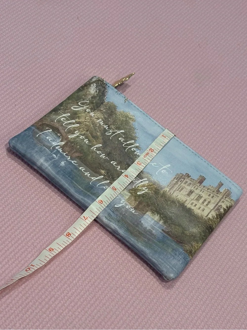Jane Austen Pride & Prejudice Quote Makeup Bag Cosmetic Pouch Mr. Darcy Literary